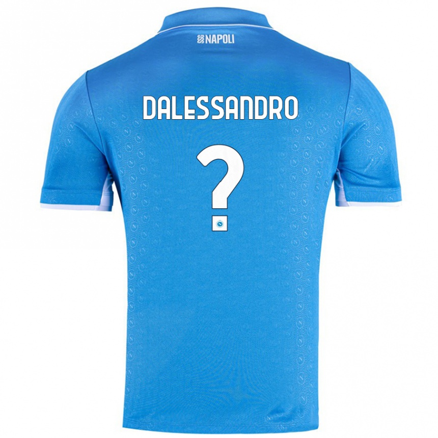 Niño Fútbol Camiseta Nicola Dalessandro #0 Azul Cielo 1ª Equipación 2024/25 Argentina