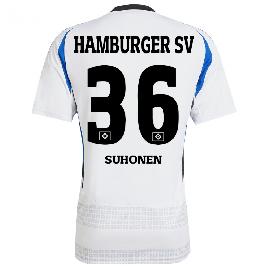 Niño Fútbol Camiseta Anssi Suhonen #36 Blanco Azul 1ª Equipación 2024/25 Argentina