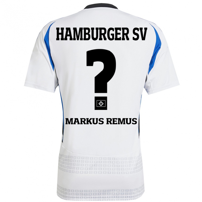 Niño Fútbol Camiseta Markus Remus #0 Blanco Azul 1ª Equipación 2024/25 Argentina