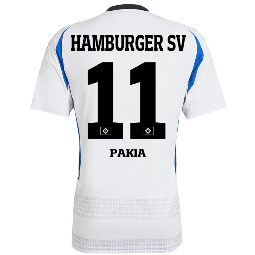 Niño Fútbol Camiseta Ware Pakia #11 Blanco Azul 1ª Equipación 2024/25 Argentina