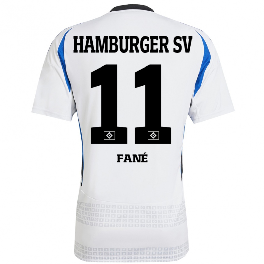 Niño Fútbol Camiseta Sidi Fané #11 Blanco Azul 1ª Equipación 2024/25 Argentina