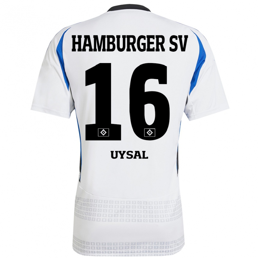 Niño Fútbol Camiseta Samed Uysal #16 Blanco Azul 1ª Equipación 2024/25 Argentina