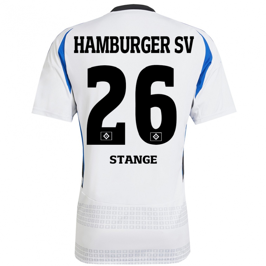 Niño Fútbol Camiseta Otto Stange #26 Blanco Azul 1ª Equipación 2024/25 Argentina