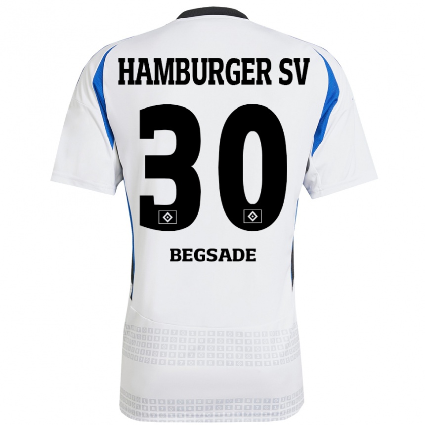 Niño Fútbol Camiseta Soheil Begsade #30 Blanco Azul 1ª Equipación 2024/25 Argentina