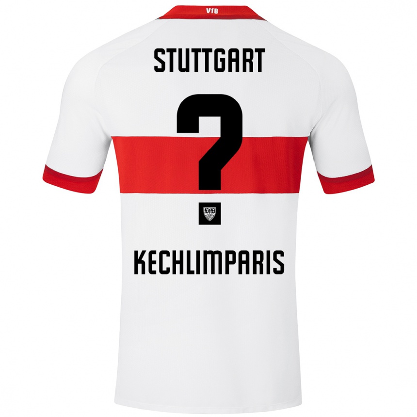 Niño Fútbol Camiseta Ioannis Kechlimparis #0 Blanco Rojo 1ª Equipación 2024/25 Argentina