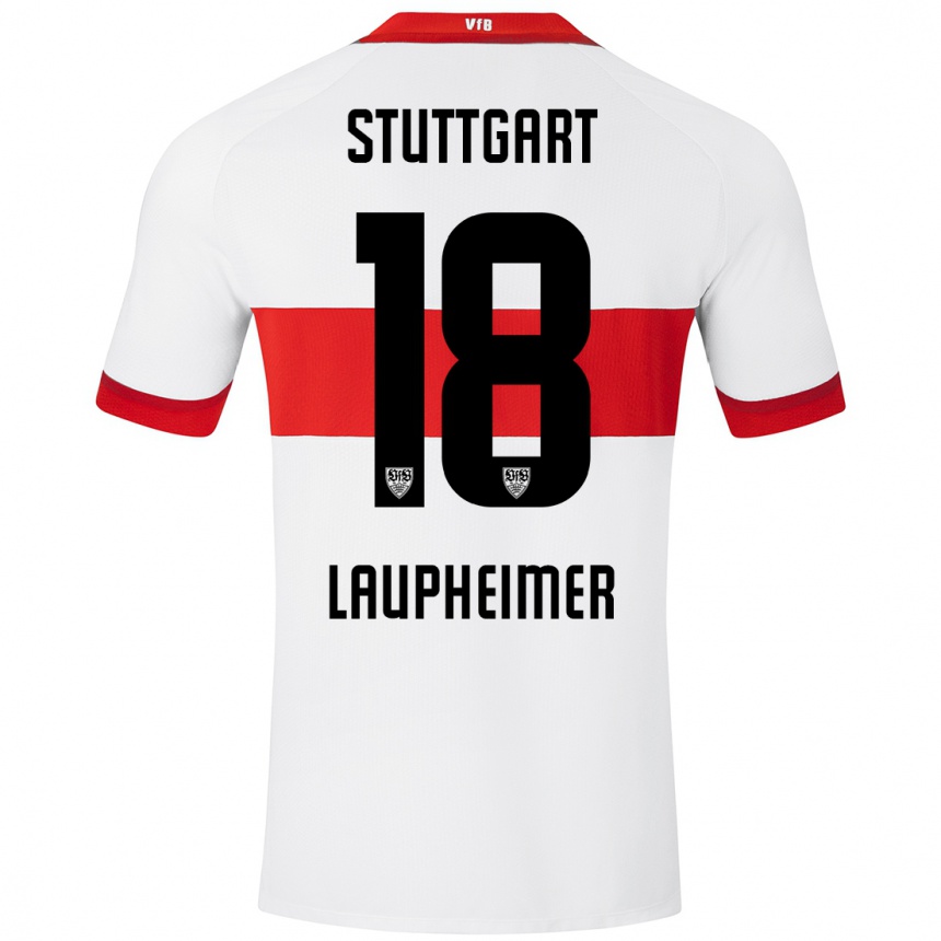 Niño Fútbol Camiseta Lukas Laupheimer #18 Blanco Rojo 1ª Equipación 2024/25 Argentina