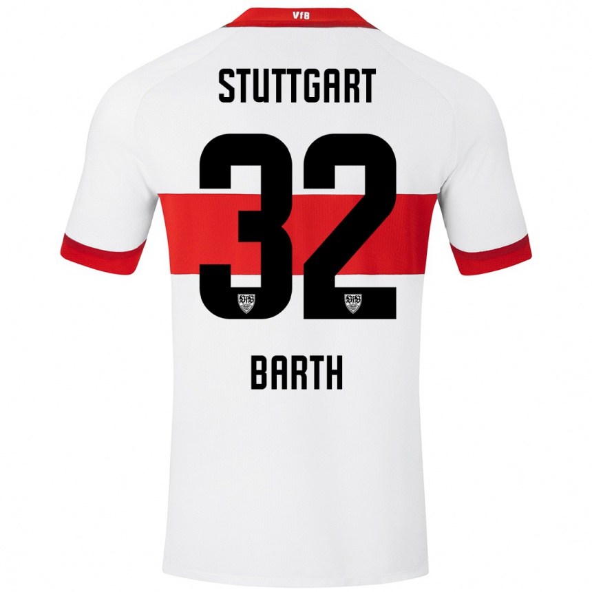 Niño Fútbol Camiseta Tom Barth #32 Blanco Rojo 1ª Equipación 2024/25 Argentina