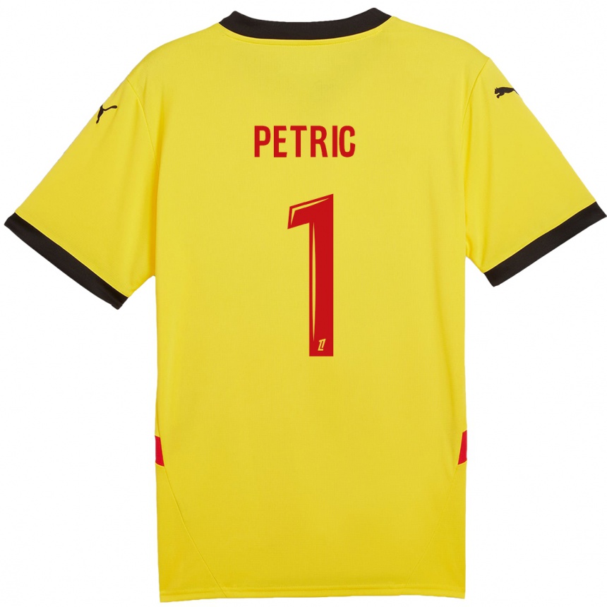 Niño Fútbol Camiseta Denis Petric #1 Amarillo Rojo 1ª Equipación 2024/25 Argentina