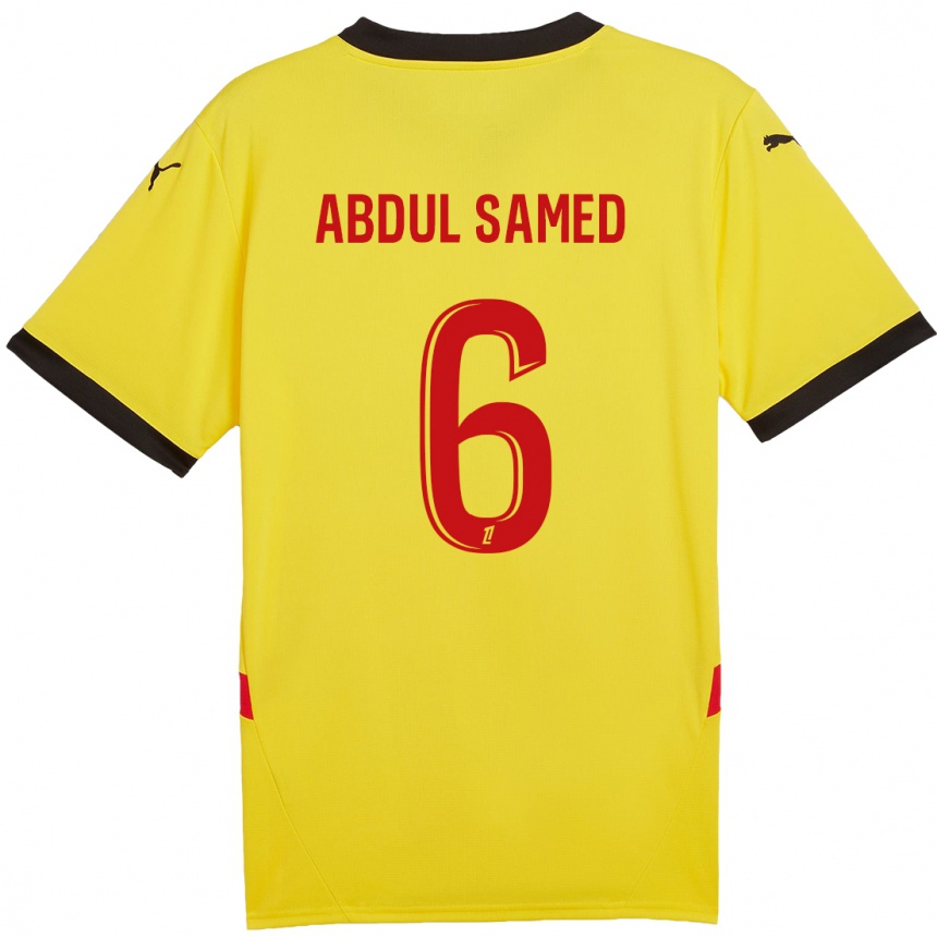 Niño Fútbol Camiseta Salis Abdul Samed #6 Amarillo Rojo 1ª Equipación 2024/25 Argentina