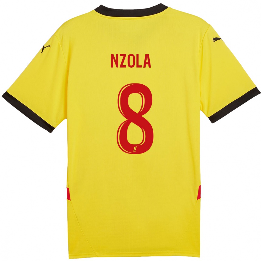 Niño Fútbol Camiseta M'bala Nzola #8 Amarillo Rojo 1ª Equipación 2024/25 Argentina