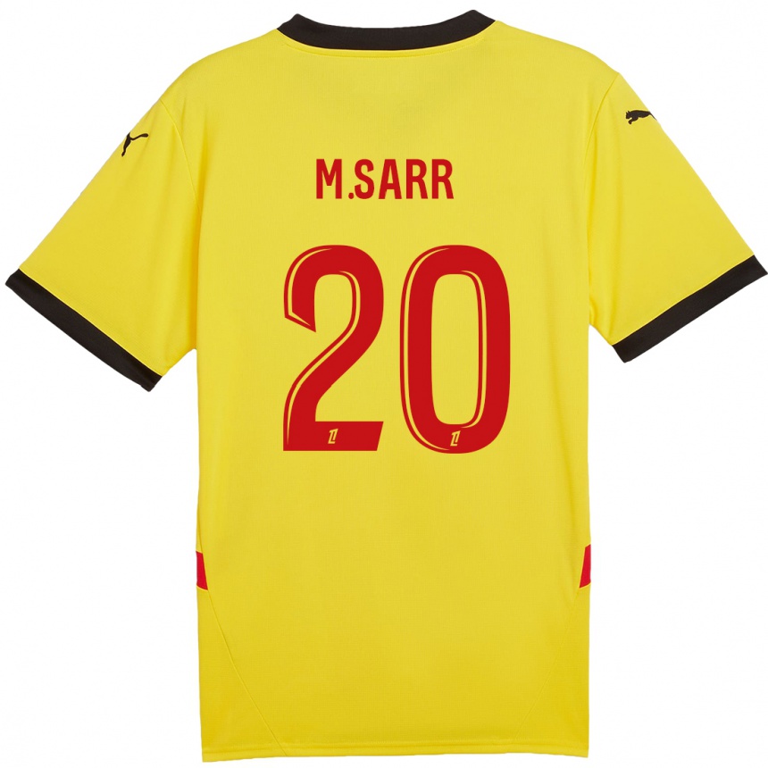 Niño Fútbol Camiseta Malang Sarr #20 Amarillo Rojo 1ª Equipación 2024/25 Argentina