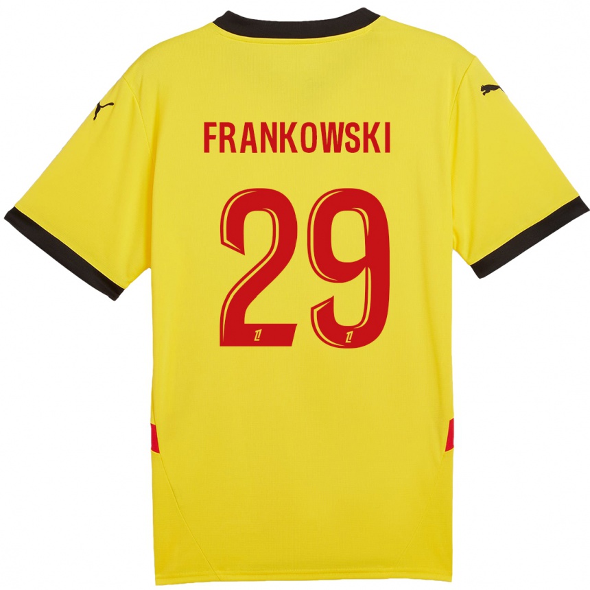 Niño Fútbol Camiseta Przemyslaw Frankowski #29 Amarillo Rojo 1ª Equipación 2024/25 Argentina