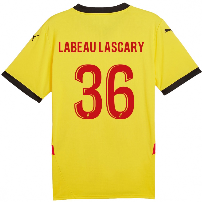 Niño Fútbol Camiseta Rémy Labeau Lascary #36 Amarillo Rojo 1ª Equipación 2024/25 Argentina