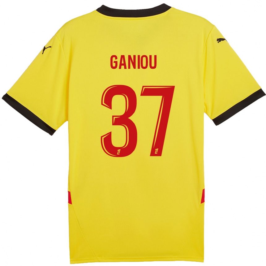 Niño Fútbol Camiseta Ismaëlo Ganiou #37 Amarillo Rojo 1ª Equipación 2024/25 Argentina