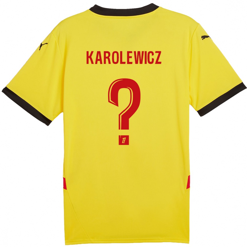 Niño Fútbol Camiseta Roman Karolewicz #0 Amarillo Rojo 1ª Equipación 2024/25 Argentina