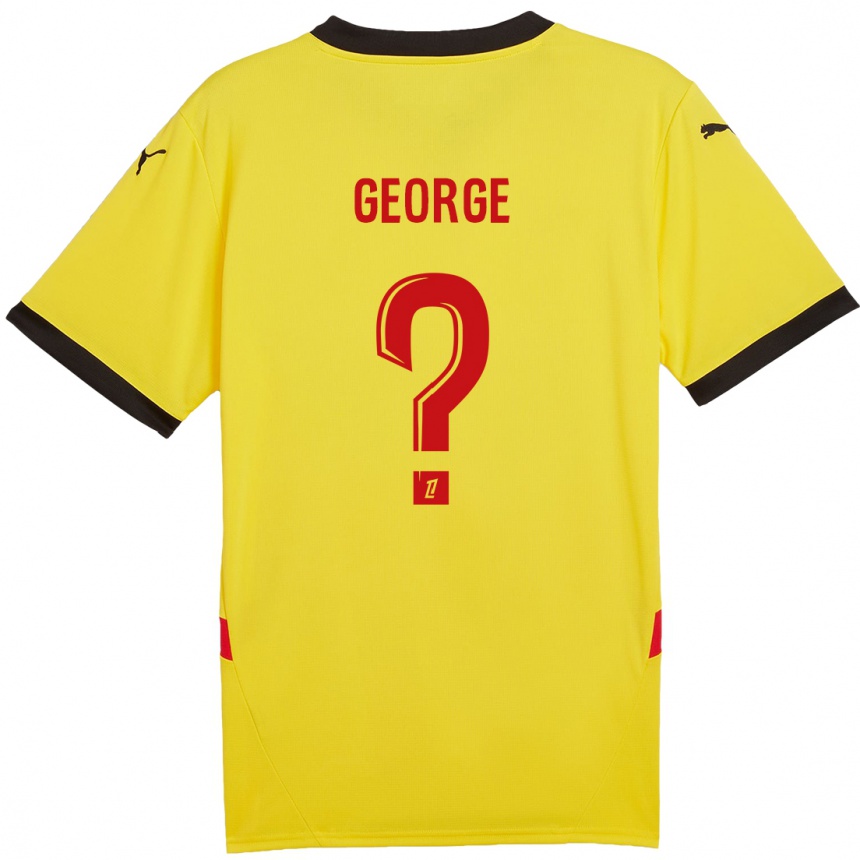 Niño Fútbol Camiseta Ryan George #0 Amarillo Rojo 1ª Equipación 2024/25 Argentina