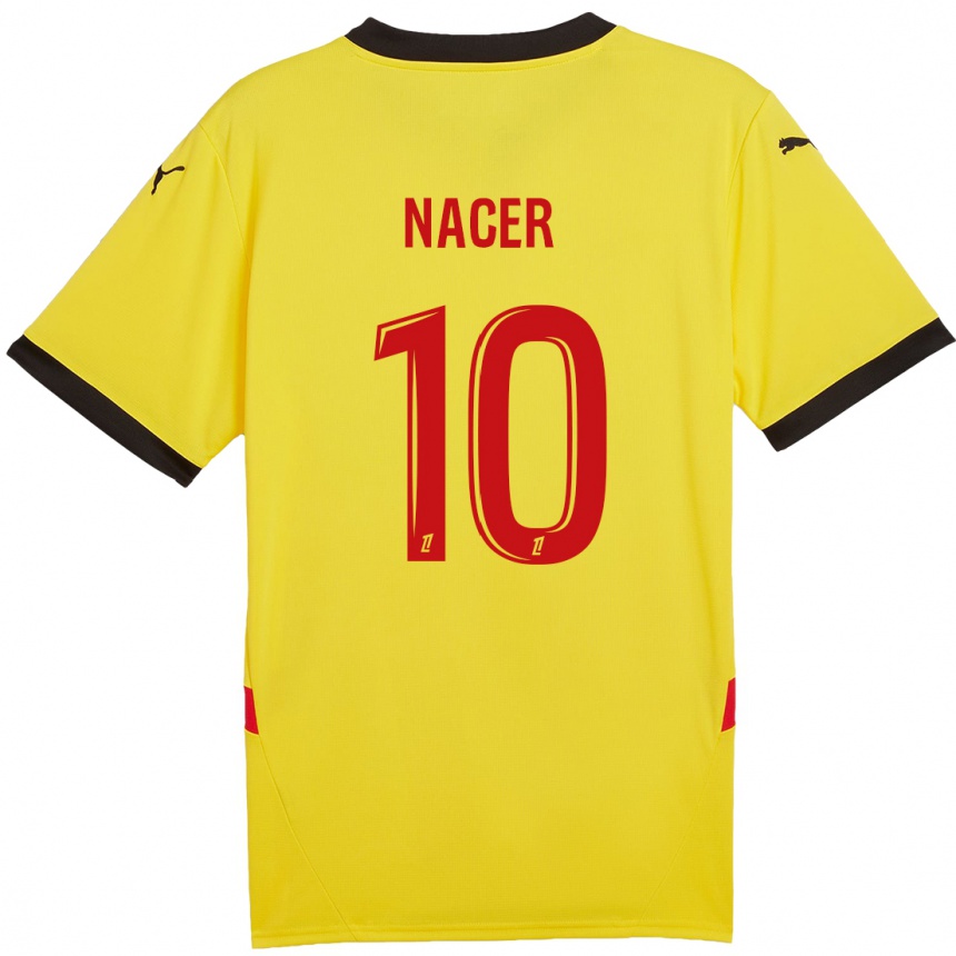 Niño Fútbol Camiseta Myriem Nacer #10 Amarillo Rojo 1ª Equipación 2024/25 Argentina