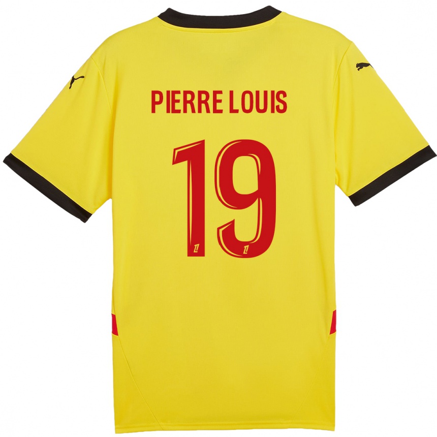 Niño Fútbol Camiseta Dayana Pierre-Louis #19 Amarillo Rojo 1ª Equipación 2024/25 Argentina