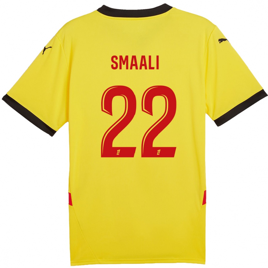 Niño Fútbol Camiseta Emma Smaali #22 Amarillo Rojo 1ª Equipación 2024/25 Argentina