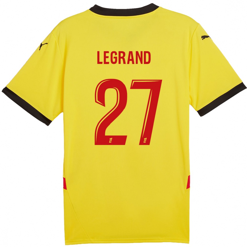 Niño Fútbol Camiseta Bérénice Legrand #27 Amarillo Rojo 1ª Equipación 2024/25 Argentina