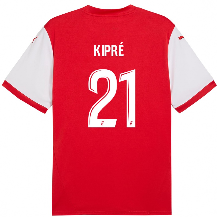 Niño Fútbol Camiseta Cédric Kipré #21 Rojo Blanco 1ª Equipación 2024/25 Argentina