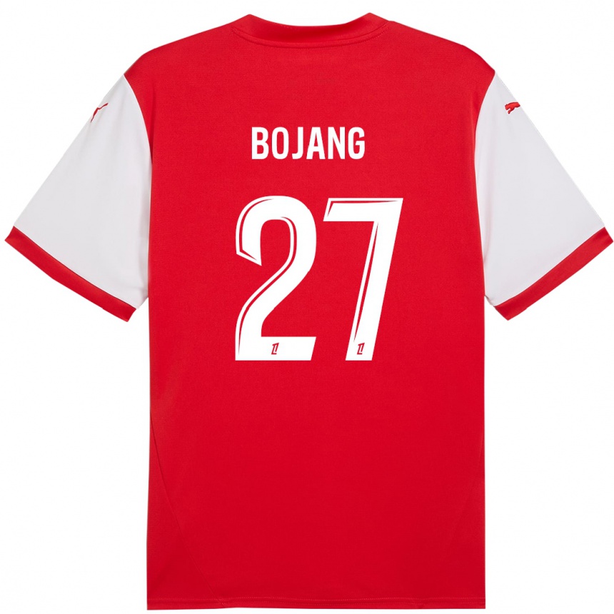 Niño Fútbol Camiseta Adama Bojang #27 Rojo Blanco 1ª Equipación 2024/25 Argentina