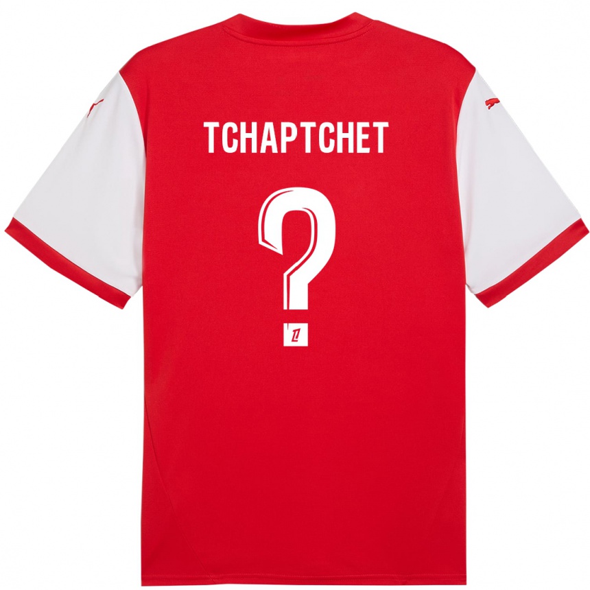 Niño Fútbol Camiseta Arthur Tchaptchet #0 Rojo Blanco 1ª Equipación 2024/25 Argentina