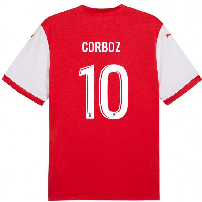 Niño Fútbol Camiseta Rachel Corboz #10 Rojo Blanco 1ª Equipación 2024/25 Argentina