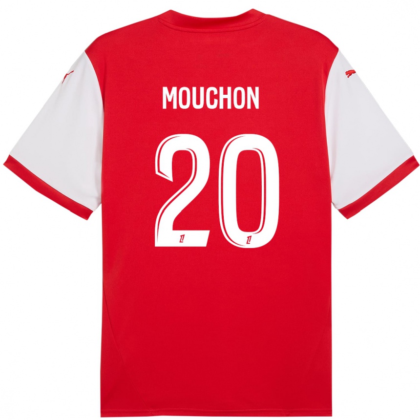 Niño Fútbol Camiseta Noemie Mouchon #20 Rojo Blanco 1ª Equipación 2024/25 Argentina