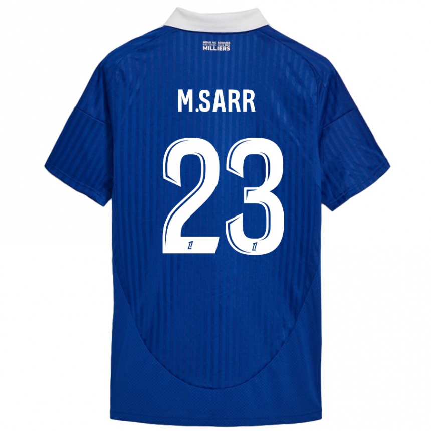 Niño Fútbol Camiseta Mamadou Sarr #23 Azul Blanco 1ª Equipación 2024/25 Argentina