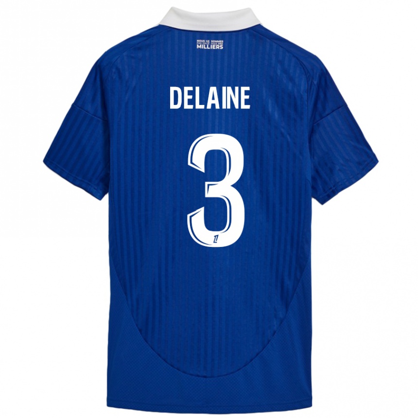 Niño Fútbol Camiseta Thomas Delaine #3 Azul Blanco 1ª Equipación 2024/25 Argentina