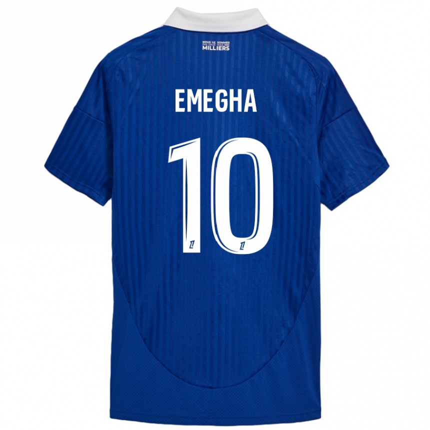 Niño Fútbol Camiseta Emanuel Emegha #10 Azul Blanco 1ª Equipación 2024/25 Argentina