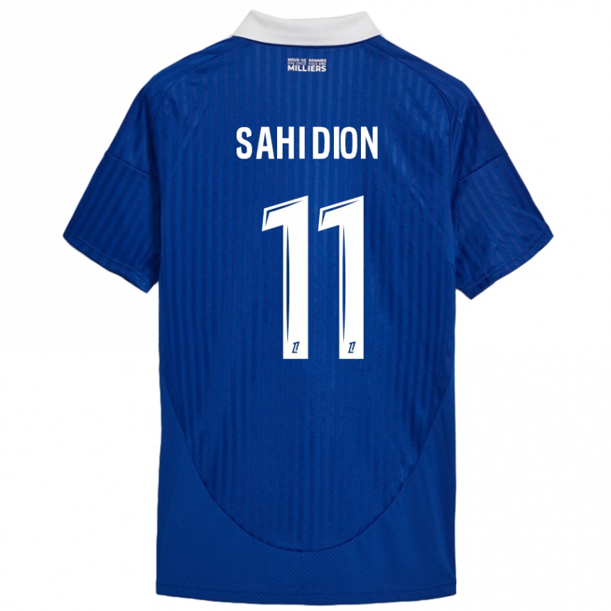 Niño Fútbol Camiseta Moïse Sahi Dion #11 Azul Blanco 1ª Equipación 2024/25 Argentina