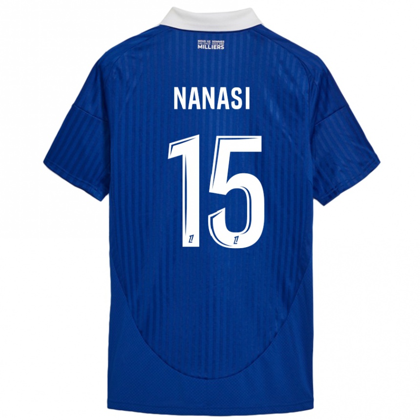 Niño Fútbol Camiseta Sebastian Nanasi #15 Azul Blanco 1ª Equipación 2024/25 Argentina