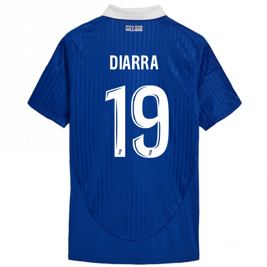 Niño Fútbol Camiseta Habib Diarra #19 Azul Blanco 1ª Equipación 2024/25 Argentina