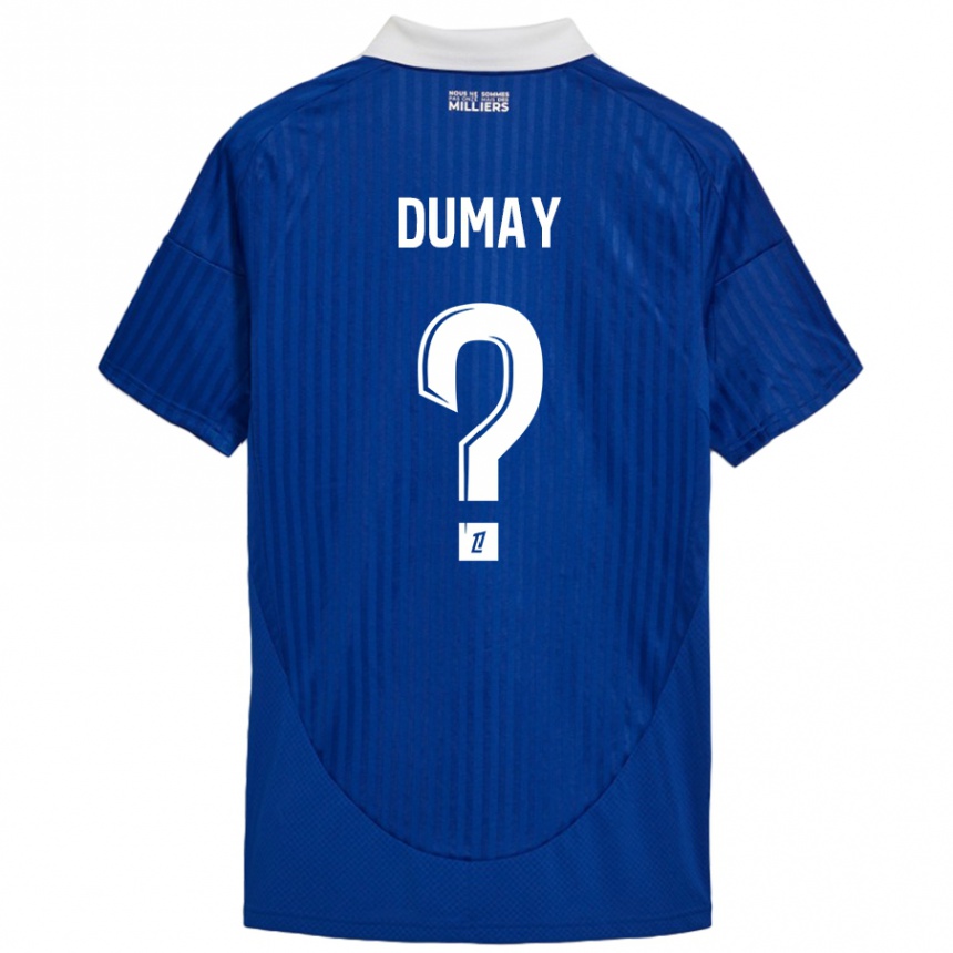 Niño Fútbol Camiseta Yoann Dumay #0 Azul Blanco 1ª Equipación 2024/25 Argentina