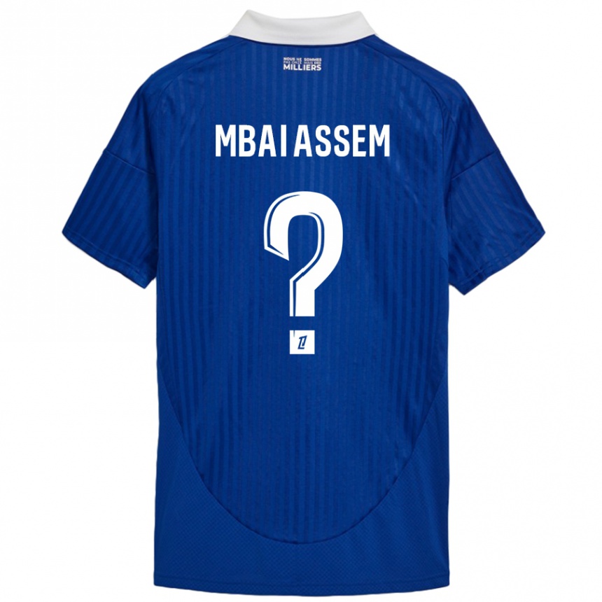 Niño Fútbol Camiseta Chris Mbaï-Assem #0 Azul Blanco 1ª Equipación 2024/25 Argentina