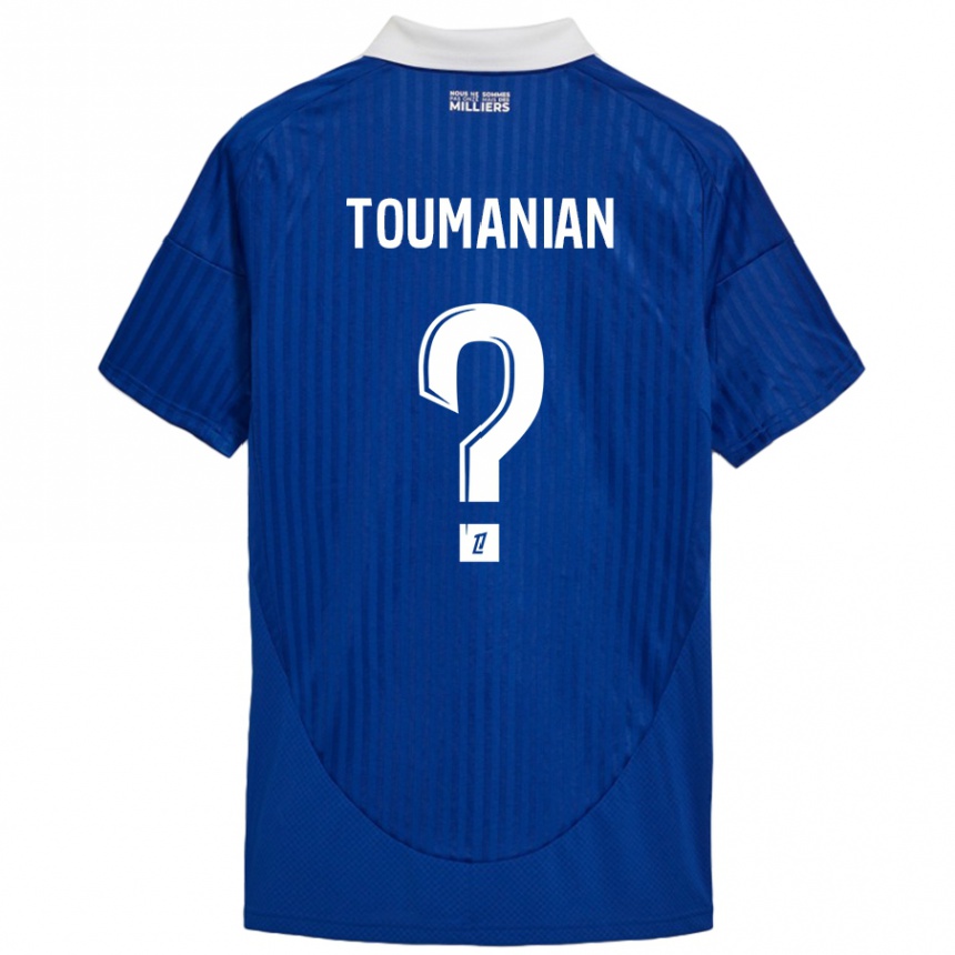 Niño Fútbol Camiseta Anthony Toumanian #0 Azul Blanco 1ª Equipación 2024/25 Argentina