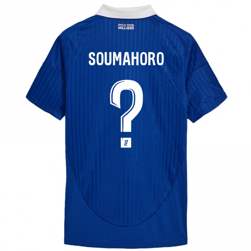 Niño Fútbol Camiseta Mohamed Soumahoro #0 Azul Blanco 1ª Equipación 2024/25 Argentina