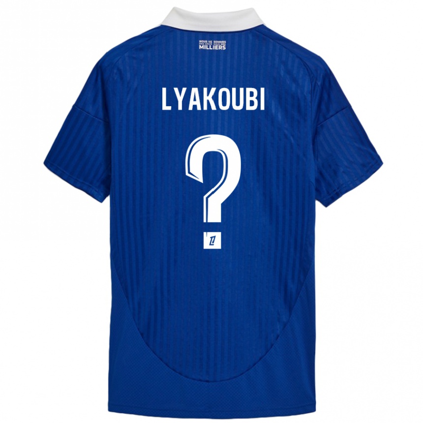 Niño Fútbol Camiseta Oussama Lyakoubi #0 Azul Blanco 1ª Equipación 2024/25 Argentina