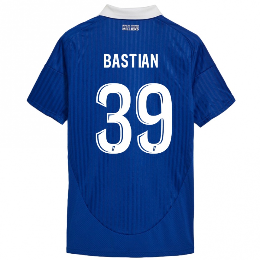 Niño Fútbol Camiseta Maxime Bastian #39 Azul Blanco 1ª Equipación 2024/25 Argentina