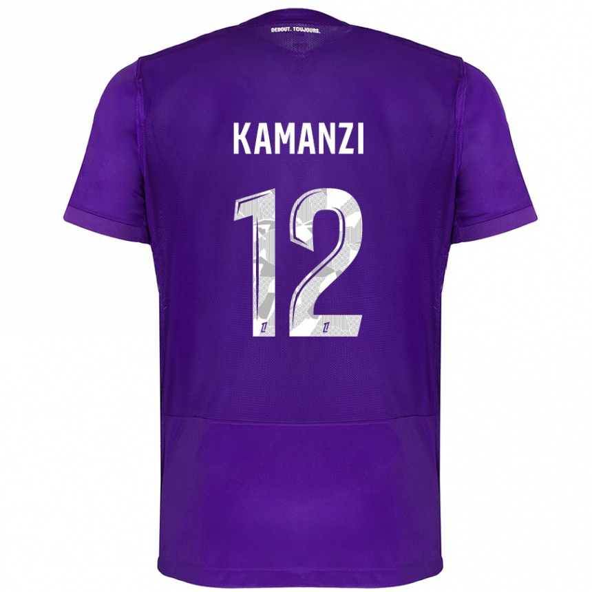 Niño Fútbol Camiseta Warren Kamanzi #12 Morado Blanco 1ª Equipación 2024/25 Argentina