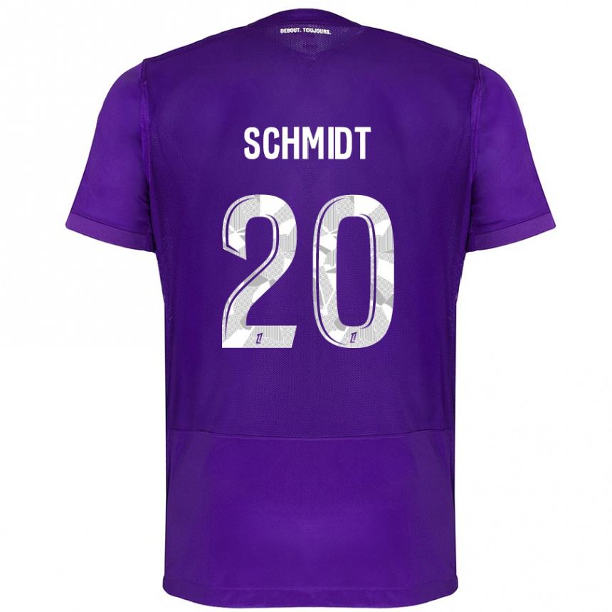 Niño Fútbol Camiseta Niklas Schmidt #20 Morado Blanco 1ª Equipación 2024/25 Argentina