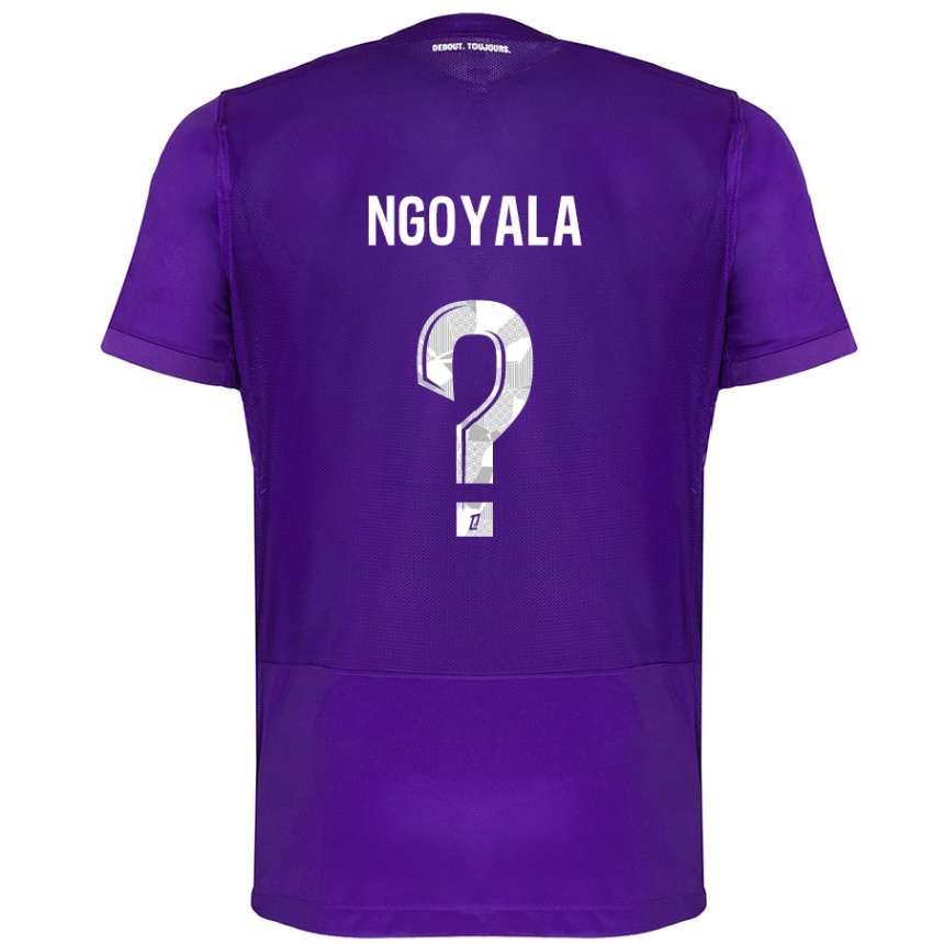 Niño Fútbol Camiseta Frédéric Efuele Ngoyala #0 Morado Blanco 1ª Equipación 2024/25 Argentina