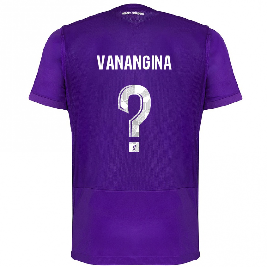 Niño Fútbol Camiseta Mechack Niombo Vanangina #0 Morado Blanco 1ª Equipación 2024/25 Argentina