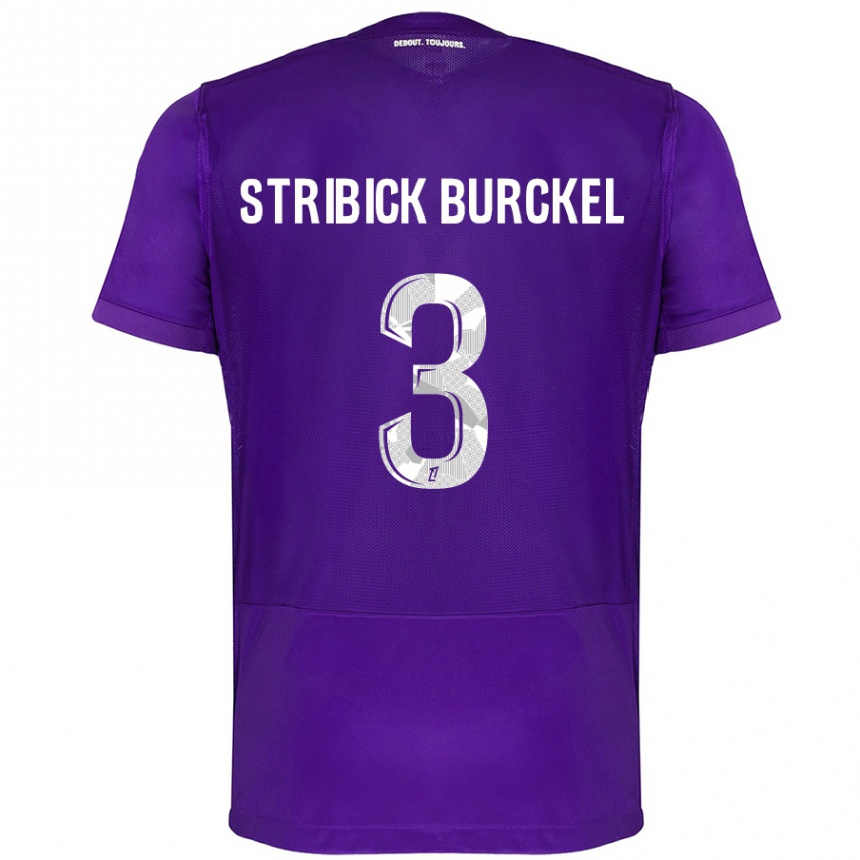 Niño Fútbol Camiseta Laetitia Stribick-Burckel #3 Morado Blanco 1ª Equipación 2024/25 Argentina