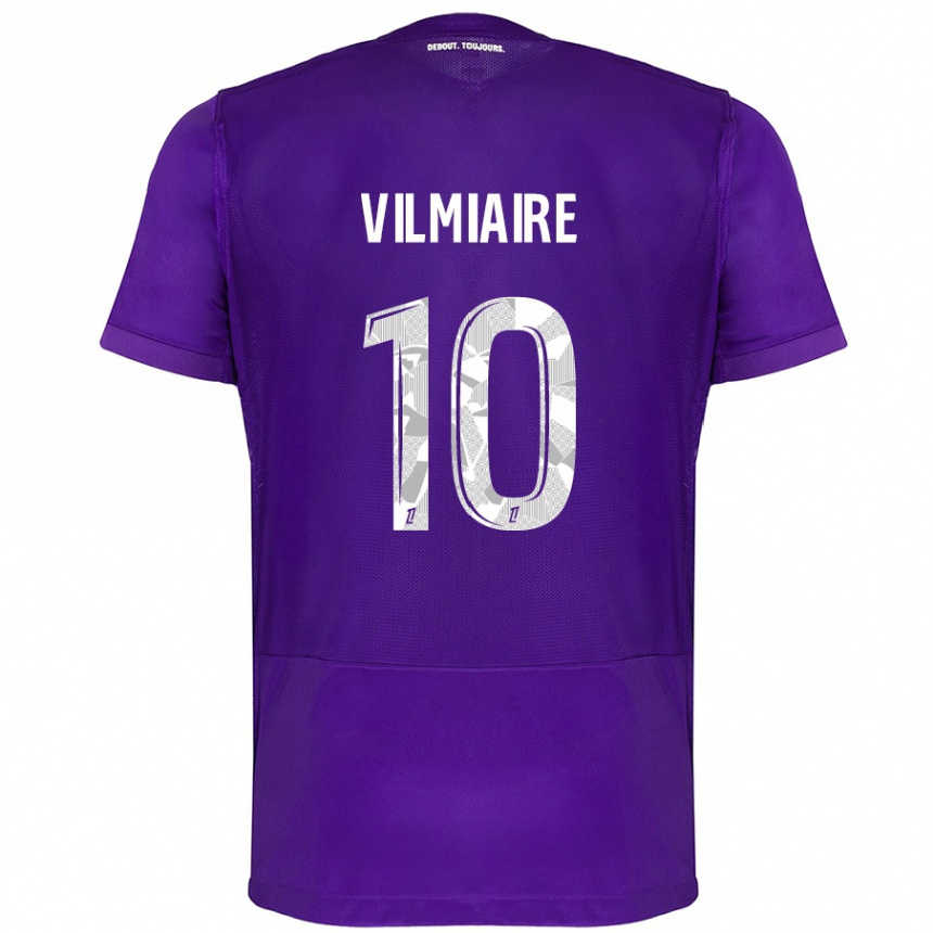 Niño Fútbol Camiseta Kelly Vilmiaire #10 Morado Blanco 1ª Equipación 2024/25 Argentina