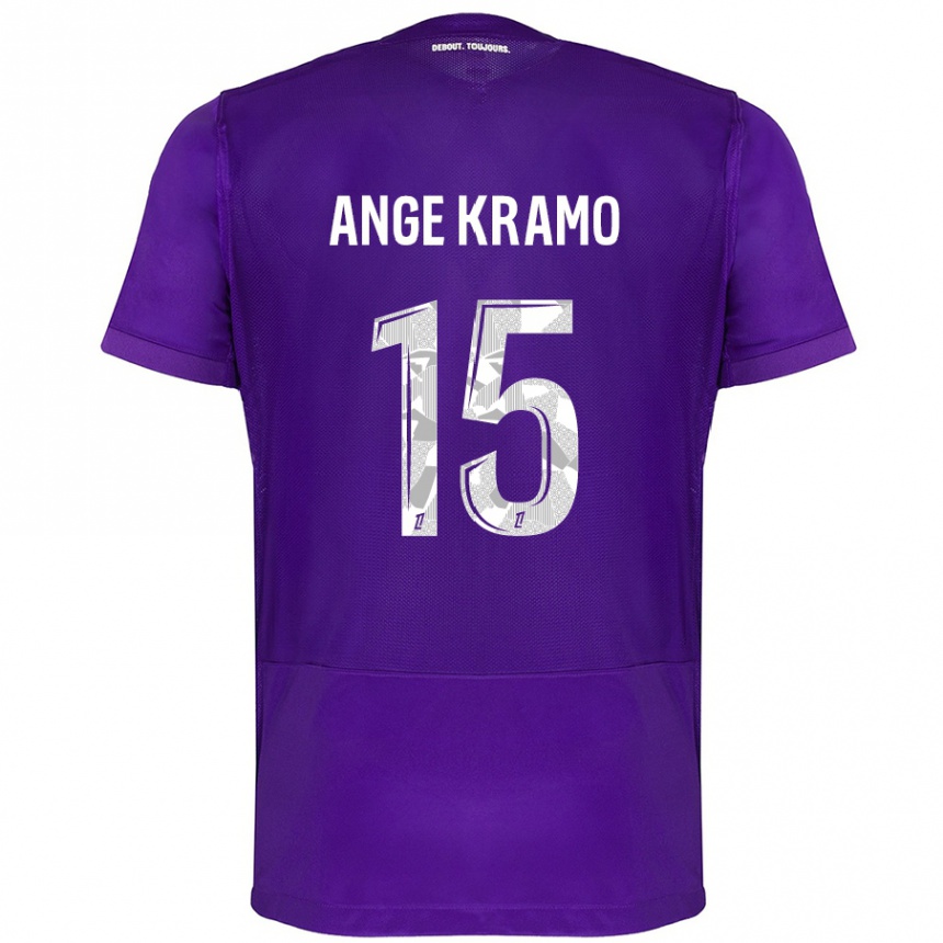 Niño Fútbol Camiseta Marie Ange Kramo #15 Morado Blanco 1ª Equipación 2024/25 Argentina