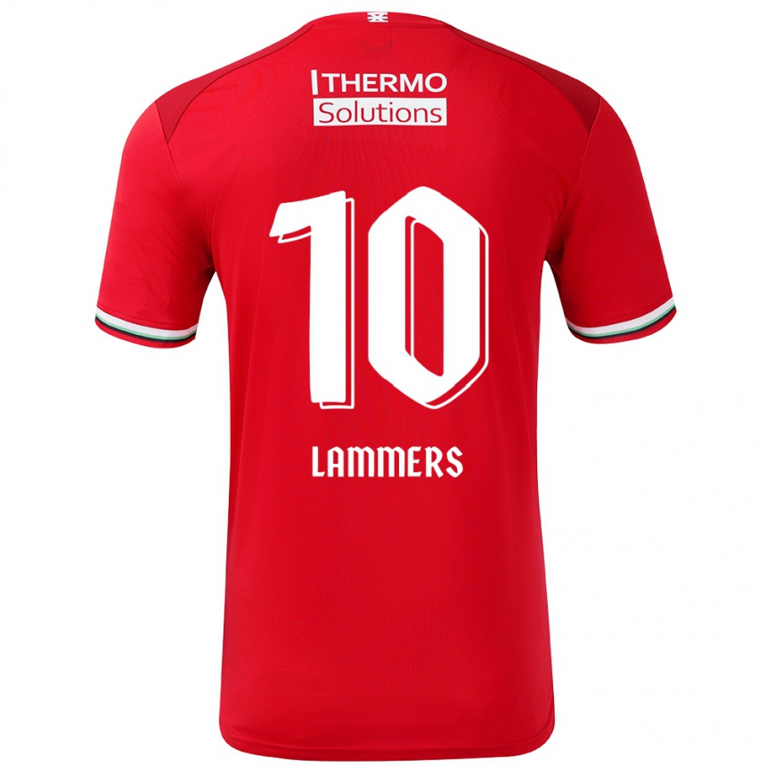 Niño Fútbol Camiseta Sam Lammers #10 Rojo Blanco 1ª Equipación 2024/25 Argentina