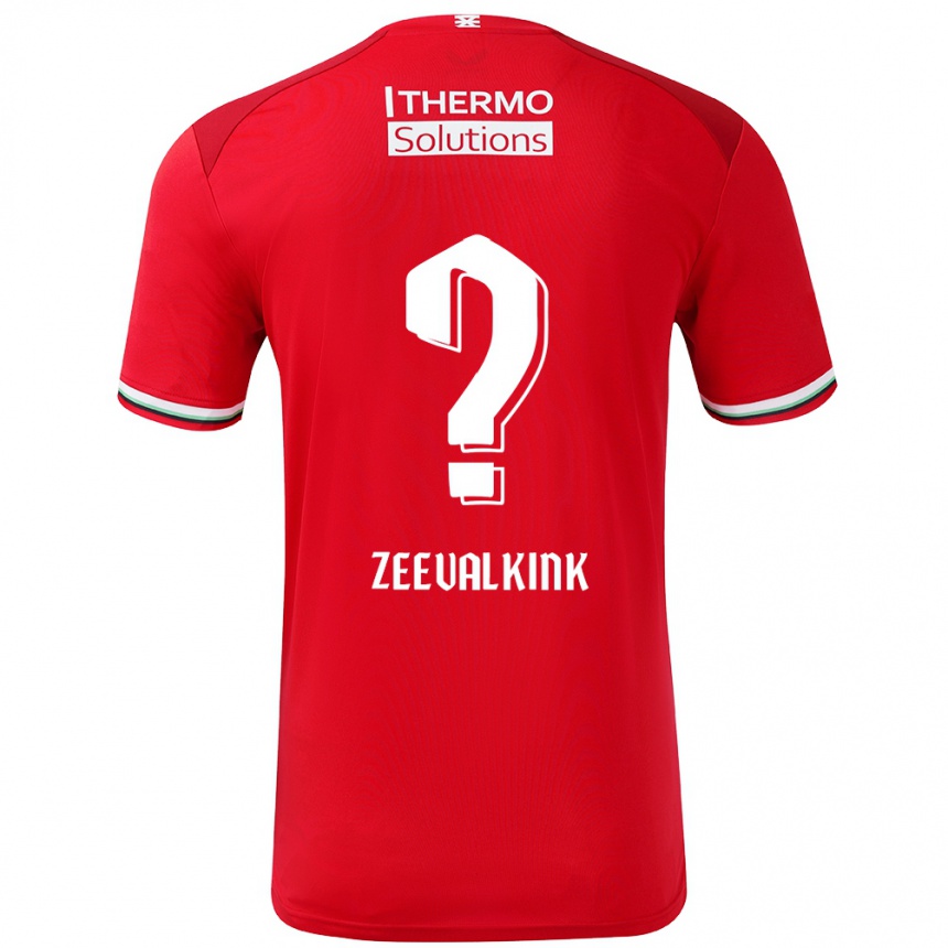 Niño Fútbol Camiseta Leco Zeevalkink #0 Rojo Blanco 1ª Equipación 2024/25 Argentina